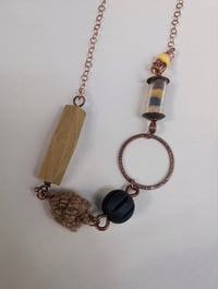 Image 4 of Handspun Statement Necklace Blues, Yellows, Neutrals (3 available - small variation)