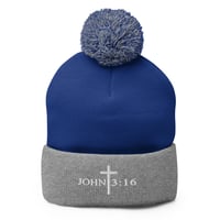 Image 2 of John 3:16 Pom-Pom Beanie