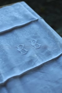 Image 6 of 1 französische Serviette mit Monogram BB