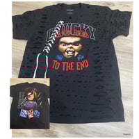 Large black Chucky lace destroyed