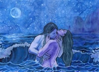 Image 2 of Feeding Frenzy Original Watercolor Painting 
