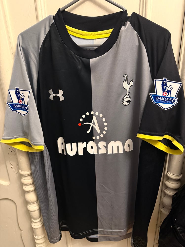 Image of PRE ORDER: Tottenham Hotspur “BALE 11” 2012/13 Third Shirt (XL) + 2018/19 third (XL)