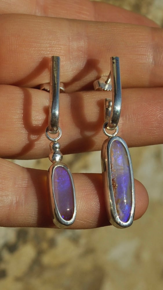 Image of Pipe Opal Hoops 