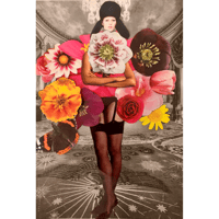 Image 1 of FLOWERS IN THE PAVILLION - Framed Print