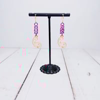 Image 2 of Pastel Brontosaurus Earrings