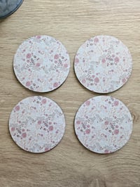 Image 3 of Dusty Pink Florals Coaster - 4 pack