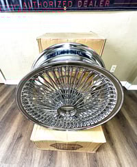 Image 4 of 18x8 Chrome 100 Spoke FWD Player Wire Wheels