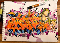 Image 1 of 14”x11” black book page #2 