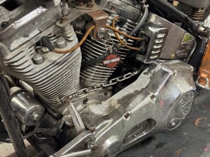 Image of Stainless Chain Softail Shift Rod