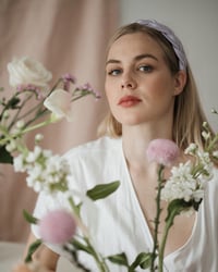 Image 2 of Juliette Satin Hairband / Lilac