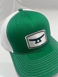 Green/ White W/ Embroidery Patch Richardson Trucker 