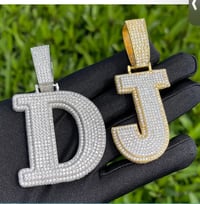 Image 1 of Iced Out Initial Pendant 
