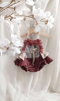 Image 1 of Boho baby girl bloomers for photoshoot |Gaia | age 9-12 months | sitter