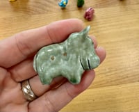 Image 2 of Happy Hippo Ceramic Figurine - Free Shipping in Contiguous US