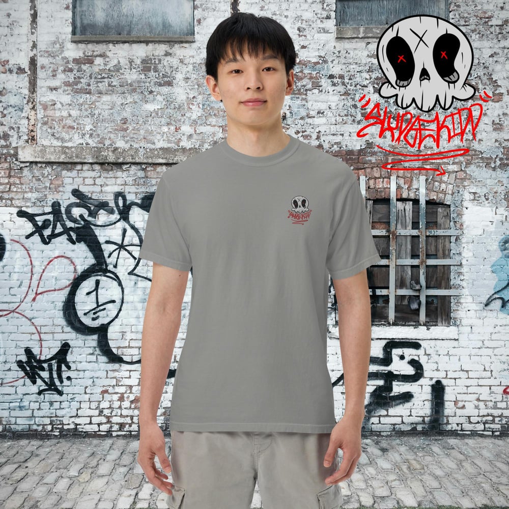 Skully embroidered Tee. (Comfort colors heavy duty shirt)