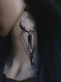Image 4 of Relic hammered copper earrings 