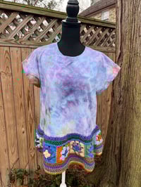 Crochet Detail Crop Tee Large