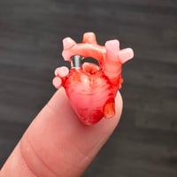 Image 2 of MINIATURE "LAYERS OF LOVE" ANATOMICAL HEART PENDANT 4