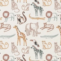 Image 2 of Tissu Coton Imprimé Kassem écru/lin 🦒