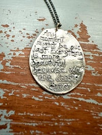 Image 1 of Homer quote pendant necklace by peaces of indigo