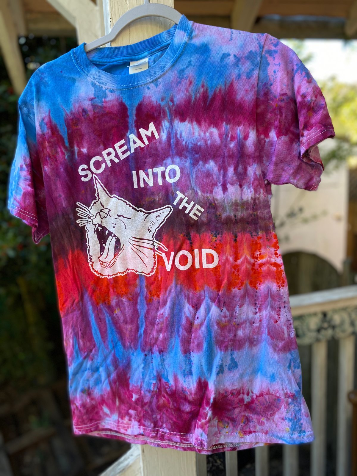 Image of SMALL Scream Into The Void Tie Dye Shirt