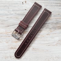 Image 3 of Burgundy Horween Chromexcel With Box Stitching