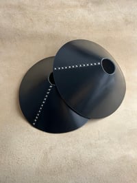Image 2 of Black leather pendant shade 