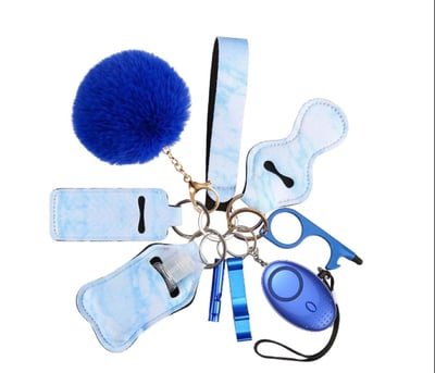 Image of Blue Marble Keychain