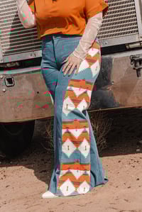 Image 2 of plus size tummy control Aztec side panel 