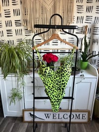 Image 1 of leopard green swimsuit 