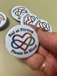 Image 2 of Bad at Flirting pin back button