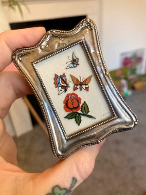 Image of Butterflies Cutouts Silver Miniature Original