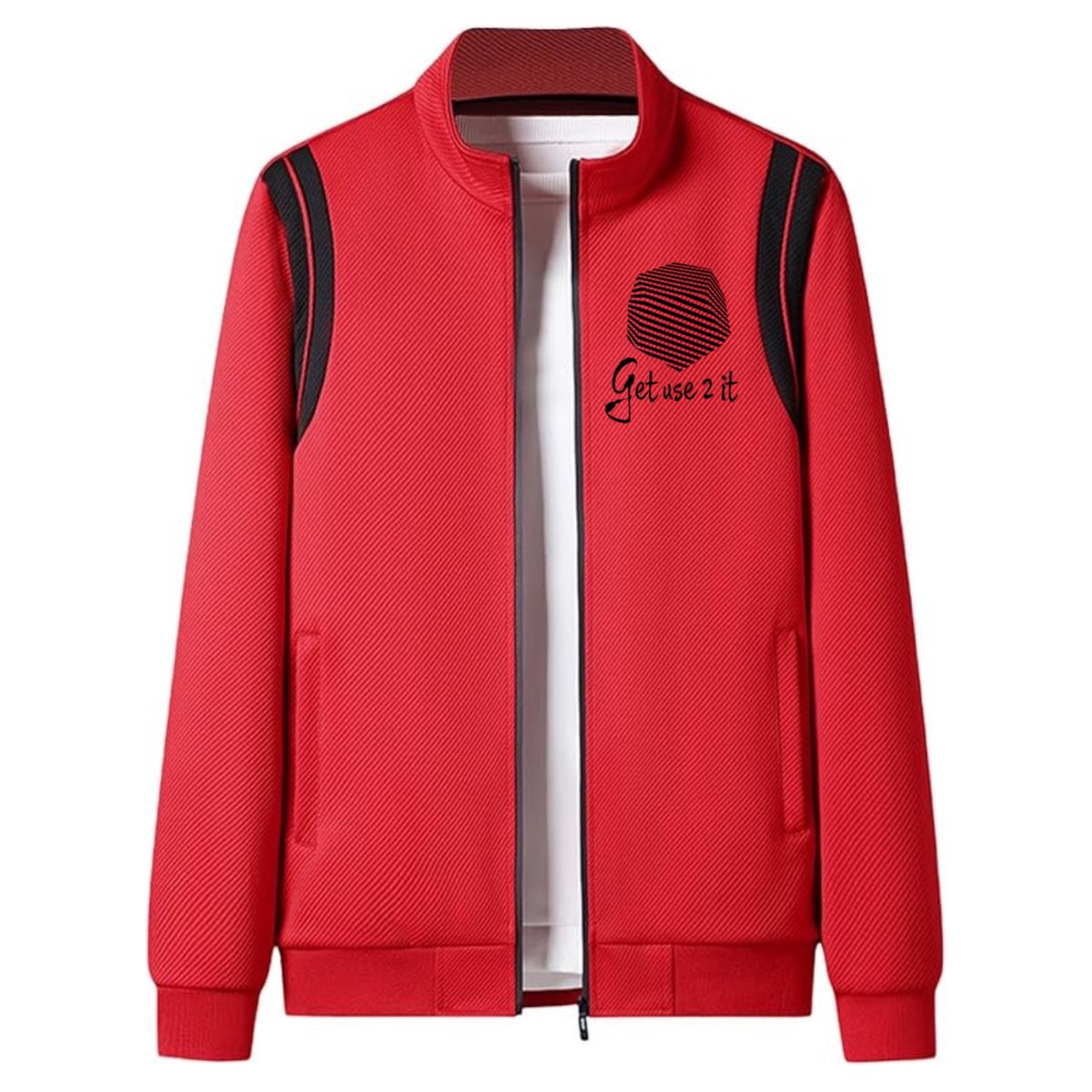 Image of Get Use 2 It Zip Up Jacket Red