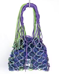 Image 1 of MACRAMÈ BAG - Acid Green / Purple 