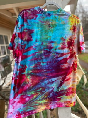 Image of LARGE Godzilla Be Gay Do Crime Tie Dye Shirt 5