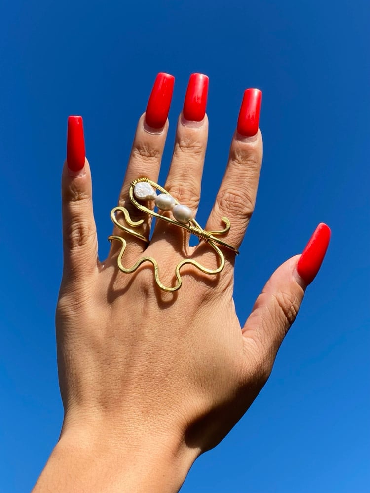 Image of Not Quite a Bowtie Double Ring 