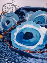 Image 1 of Blue and White Coasters Set of 4