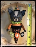 Halloween Chihuahua Dog Folk Art Doll Ornament