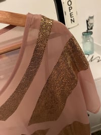 Image 2 of Sheer sequins top with tank 