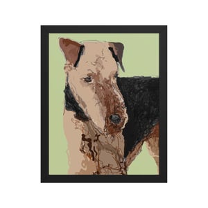 Image of AIREDALE FRAMED ART