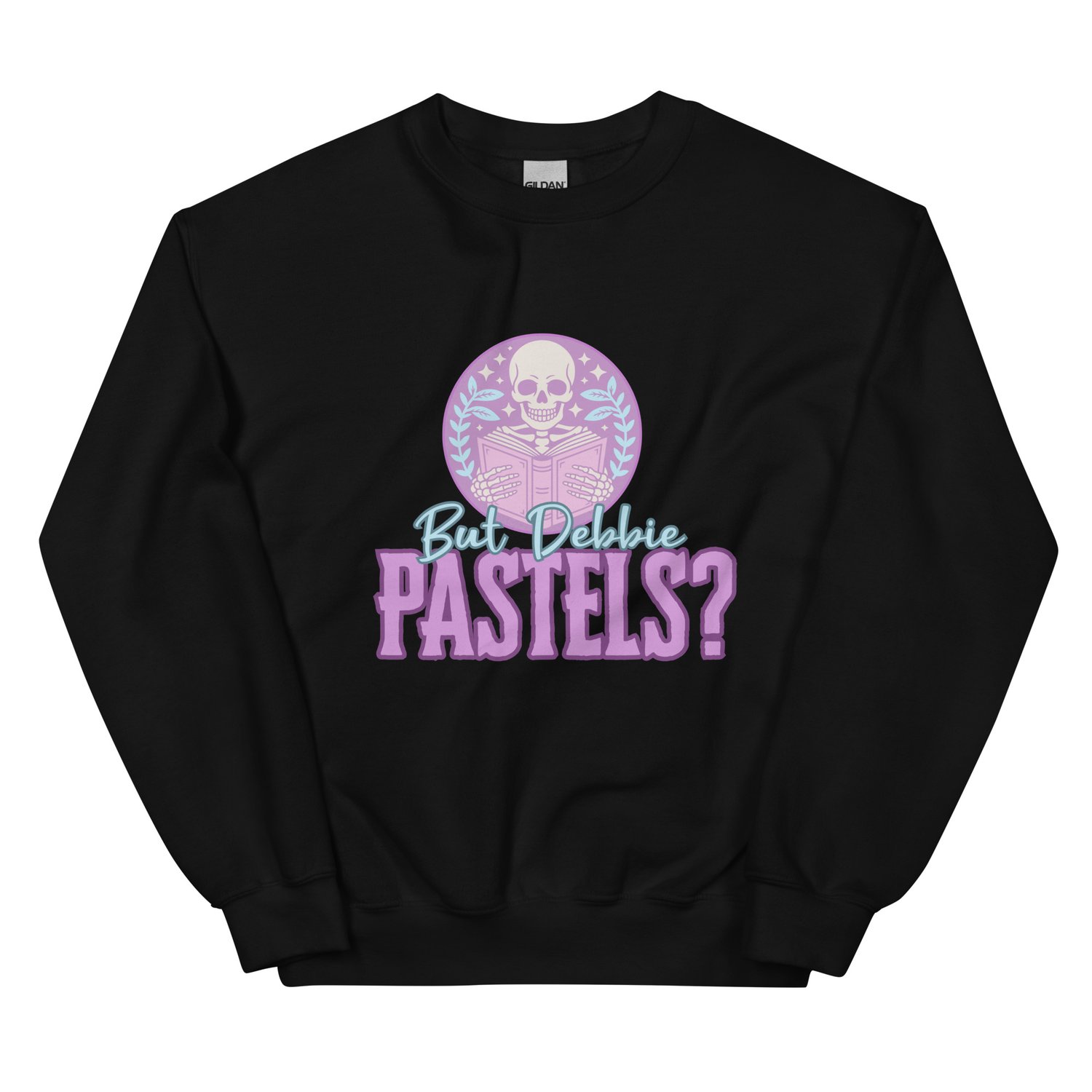 Image of Pastels skeleton reading Unisex Sweatshirt