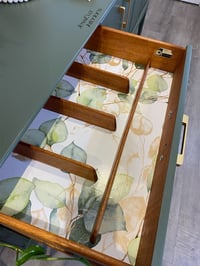 Image 4 of Mid Century Modern Vintage Beithcraft Sideboard / Drinks Cabinet / TV Cabinet painted in green