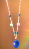 baby blue necklace/sun-catcher 