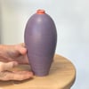 Oval Vase in Grape and Burnt Orange