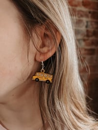 Image 1 of School Bus Dangle Earring
