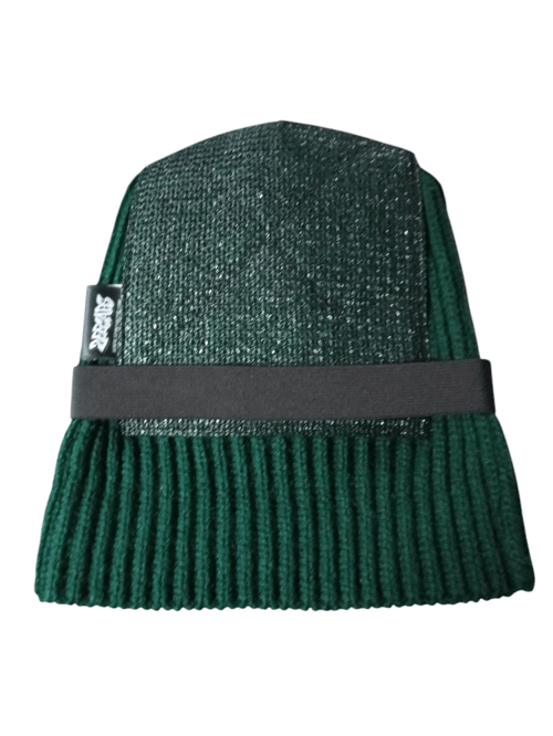 Image of ribbed knit spin beanie