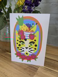 Image 2 of Carmen Miranda Leopard Card