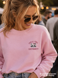 Image 5 of Feral Girl University Hoodie or Sweatshirt / Custom color hoodie or sweatshirt