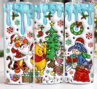 Snow pooh bear 20oz subliamtion tumbler