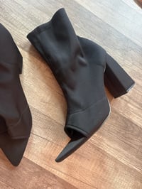 Image 2 of Black toe booties 